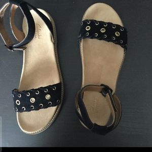 Clarks suede sandals